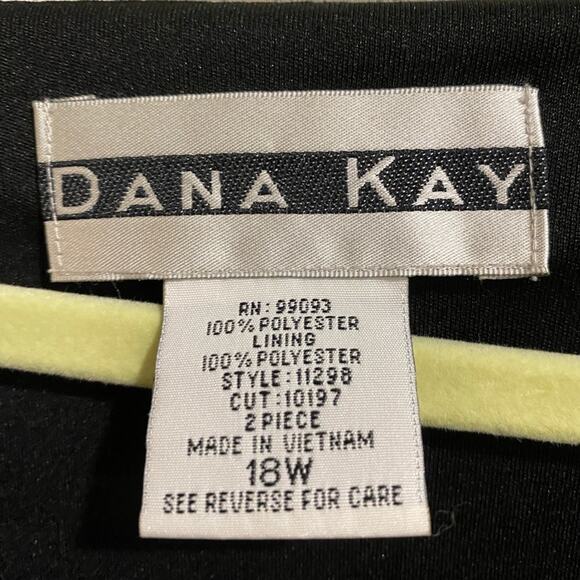 Dana Kay Black Cowl Neck Flowy Evening Blouse Sz 18W - Picture 5 of 11